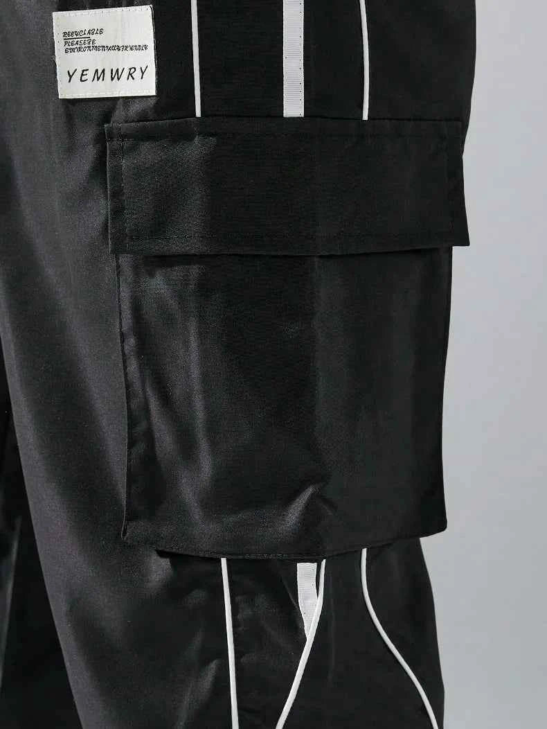 Trendy Casual Star Print Multi Pocket Jogger