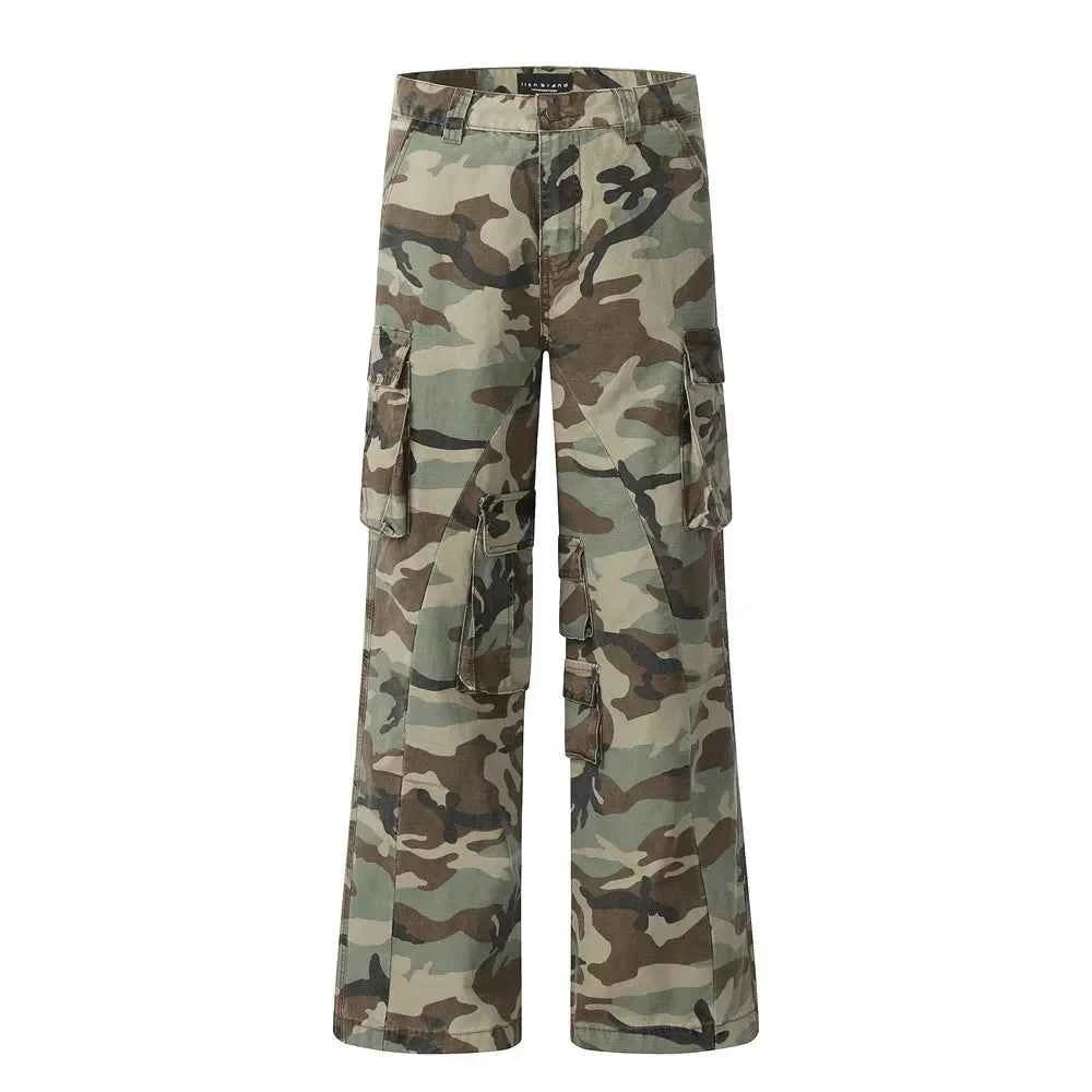 Breathable Streetwear Camouflage Cargo Casual Pants