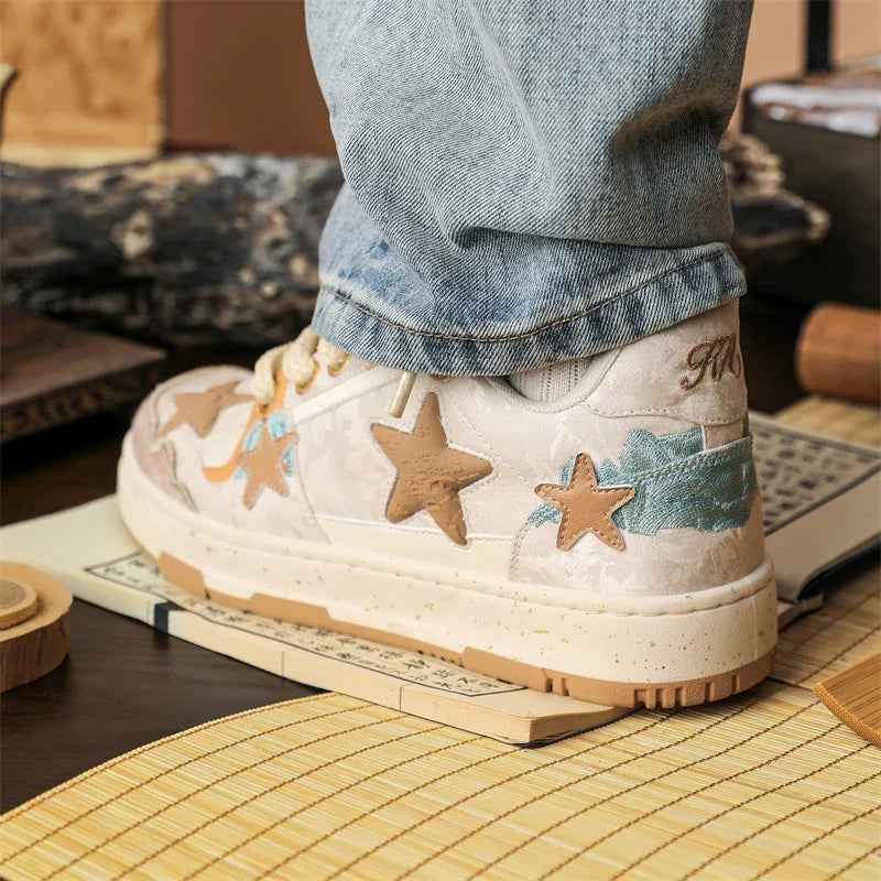 Personalized Star Design Vulcanized Platform Sneaker
