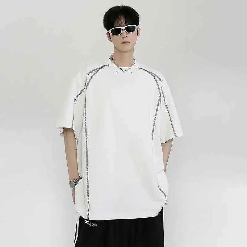 Stylish Loose Stripe Printed Short Sleeve T-Shirt