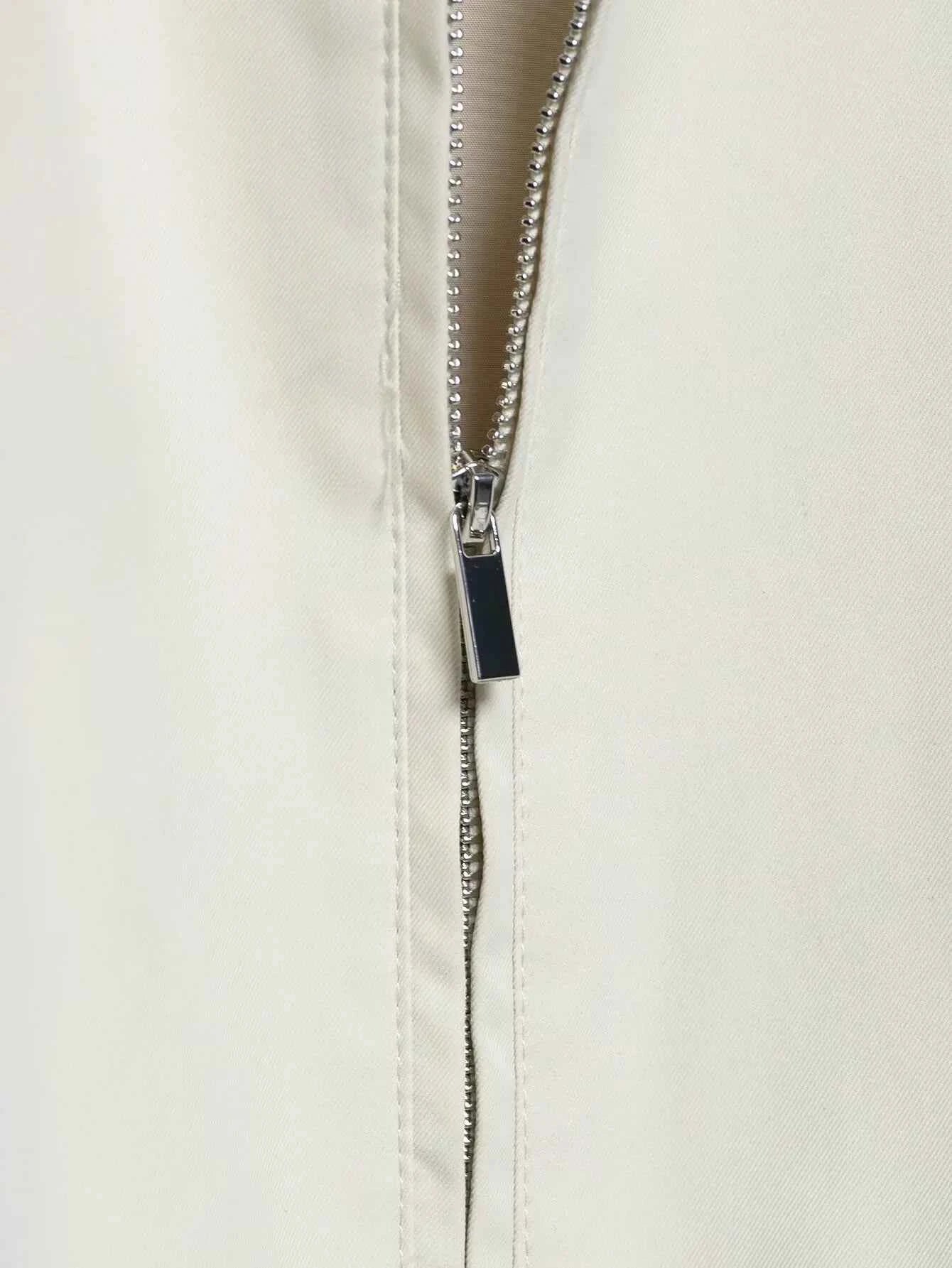 Fashionable Casual Loose Collar Zipper Jacket