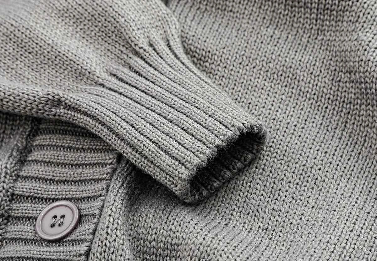 Winter Unique Jacquard V-Neck Knit Cardigan