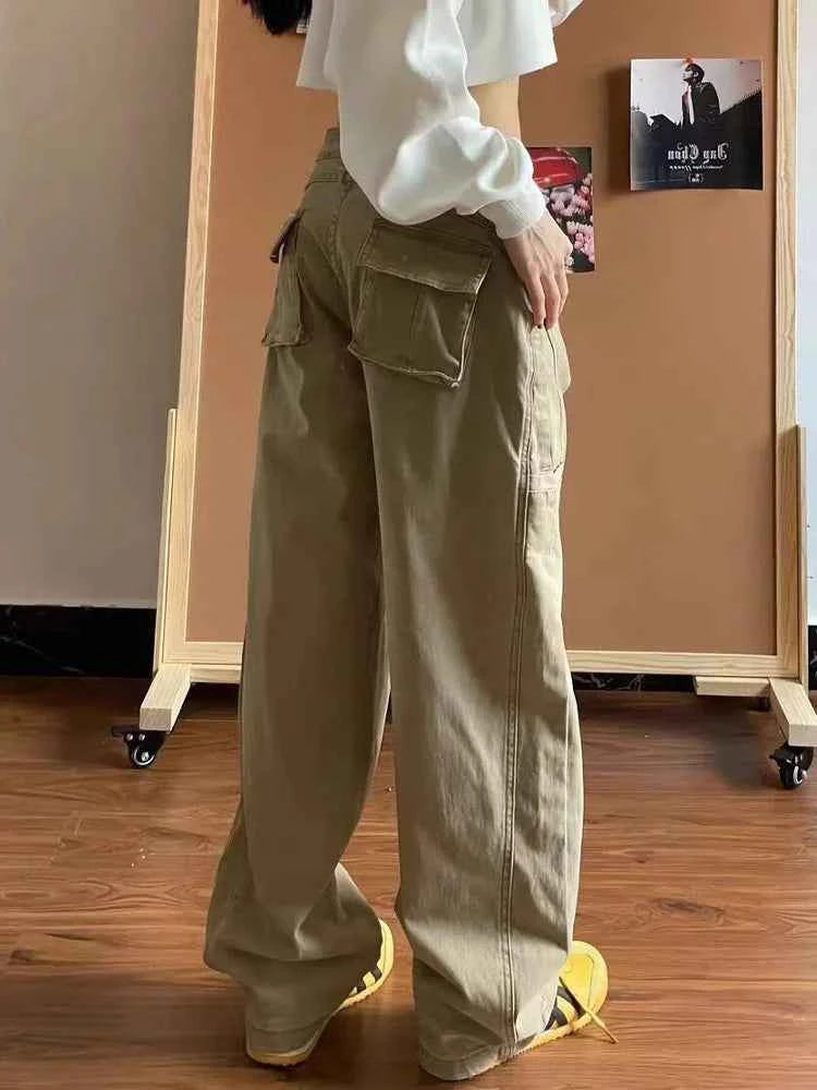 Distressed Detail High Waist Loose Denim Jeans