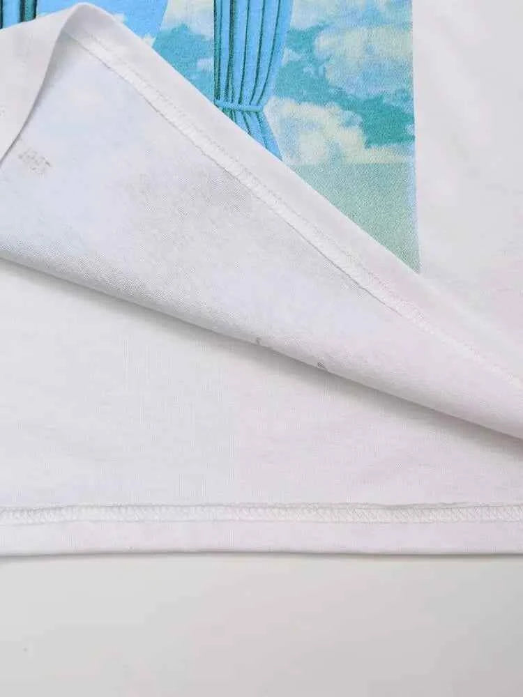 Vibrant Loose Print Cotton T-Shirt