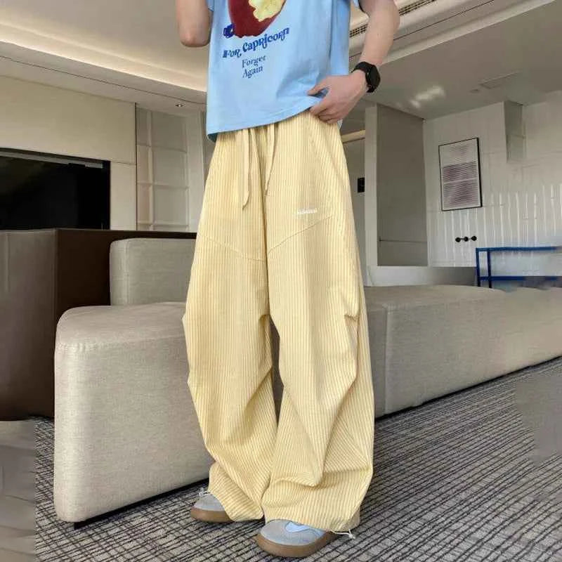 Trendy Handsome Wide Leg Casual Pants