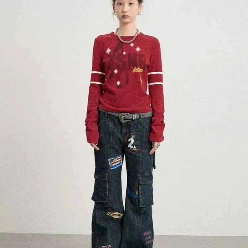 Versatile Slim Fit Letter Printed T-Shirt