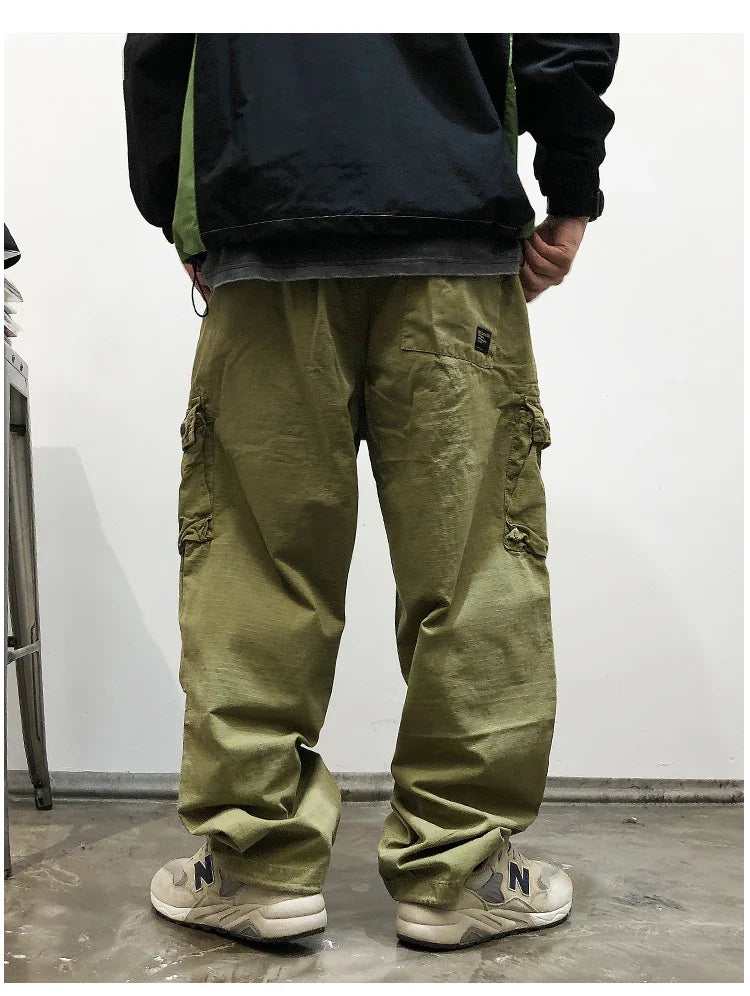 Tactical Straight Leg Elastic Waist Pants