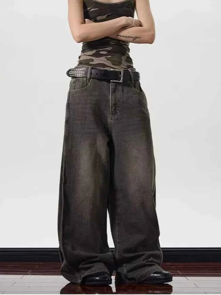 Vintage Black Washed Baggy Jeans