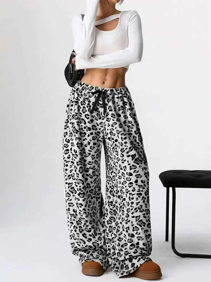 Cool Leopard Print Loose Casual Pants