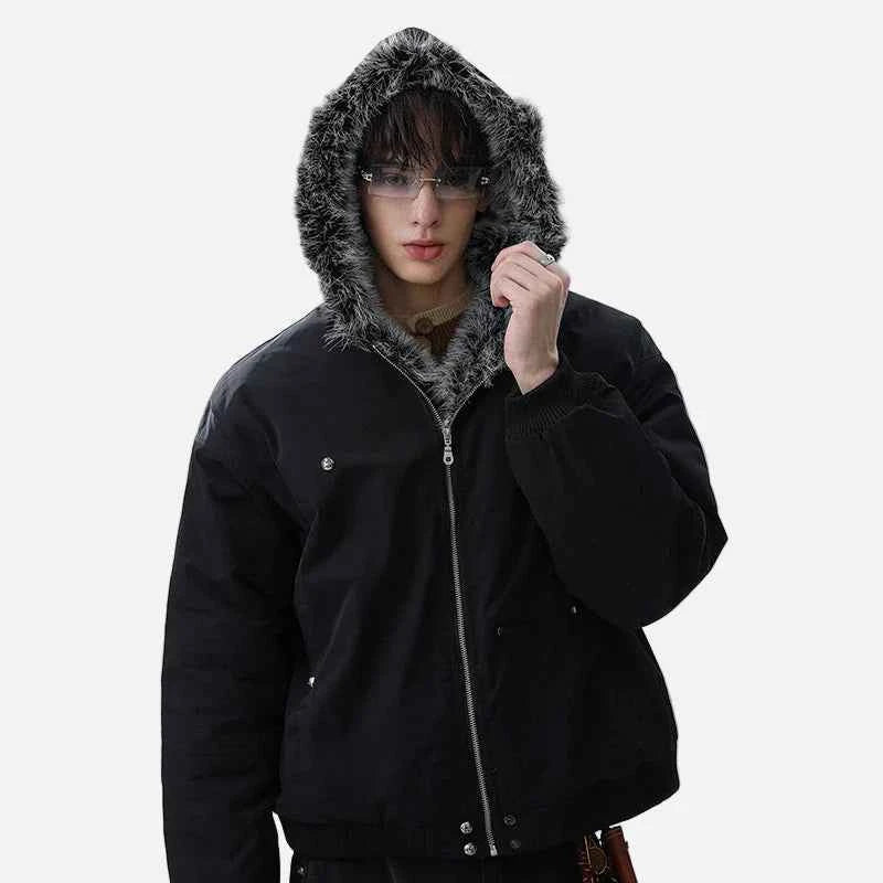 Stylish Long-lasting Faux Fur Hooded Jacket