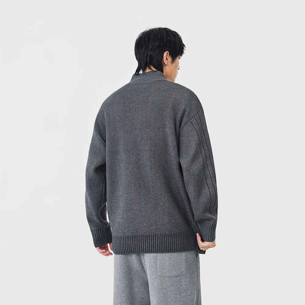 Cozy Trendy Ribbed Mock Neck Sweater
