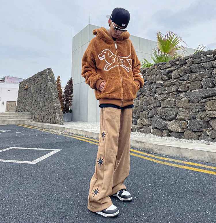 Streetwear Loose Casual Wide Leg Letter Sweatpants