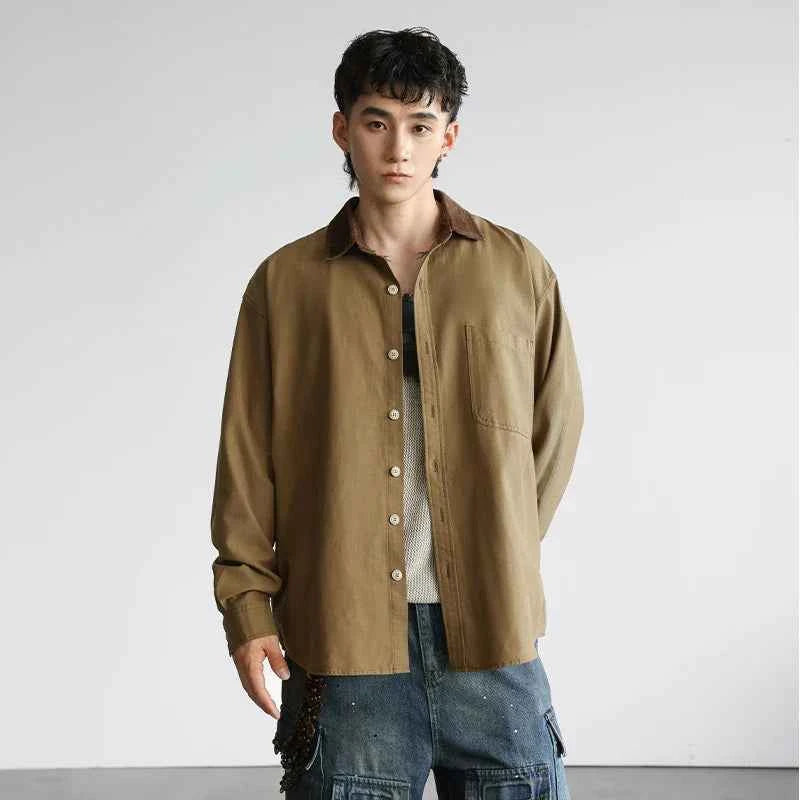 Signature Stylish Oversize Loose Casual Long Sleeve Shirt