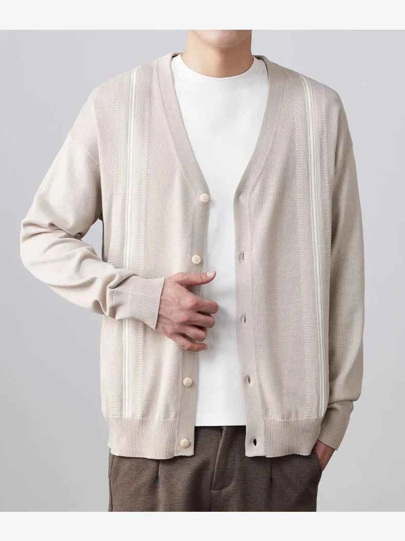 Retro Korean Style Patchwork Long Sleeve Cardigan