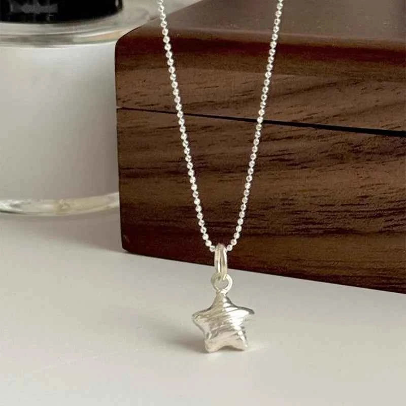 Sparkling Sterling Silver Stars Necklace