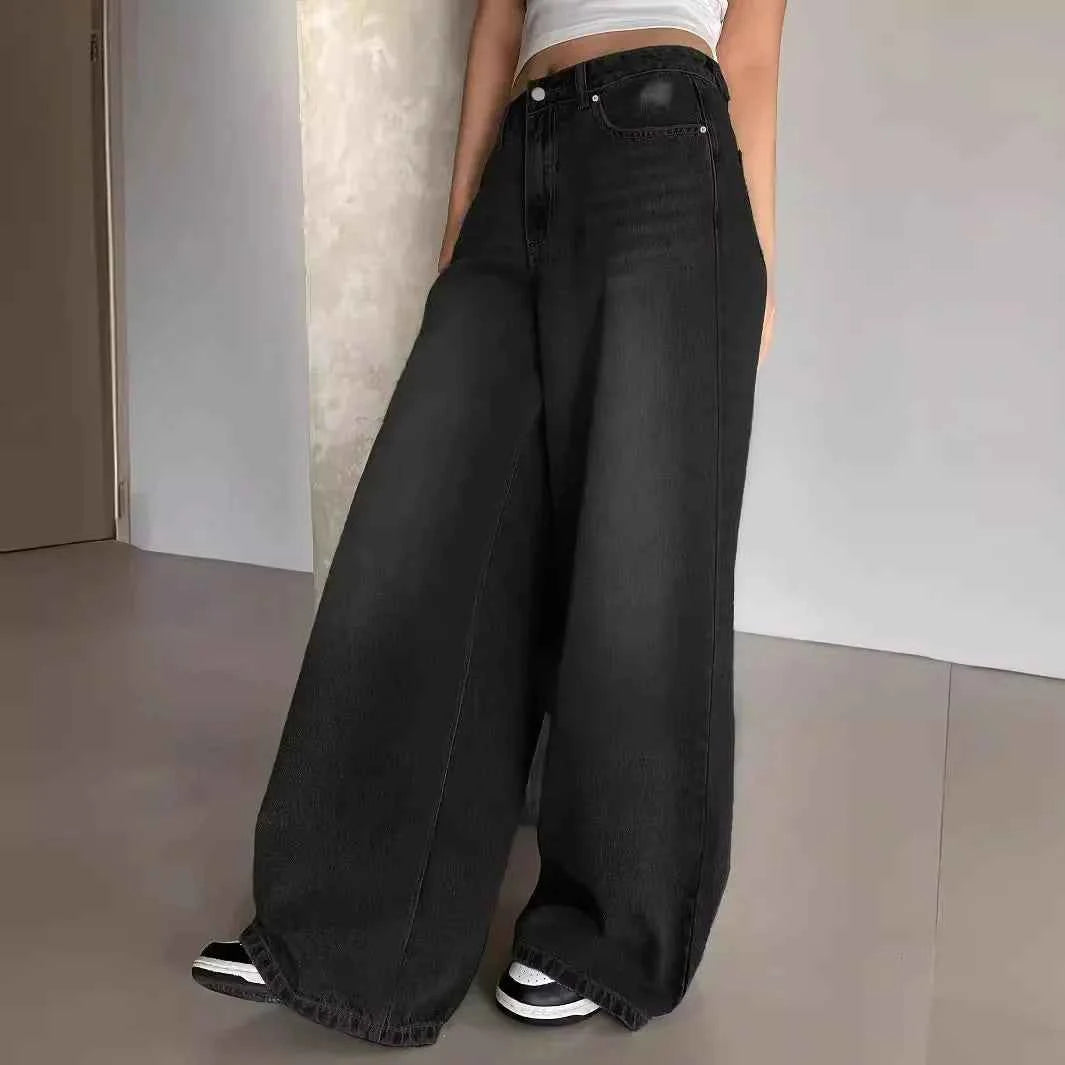 Elegant High Waist Wide Leg Jeans