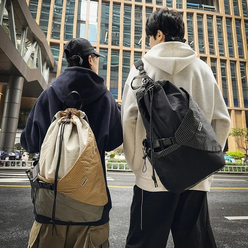 Two Tone Drawstring Backpack