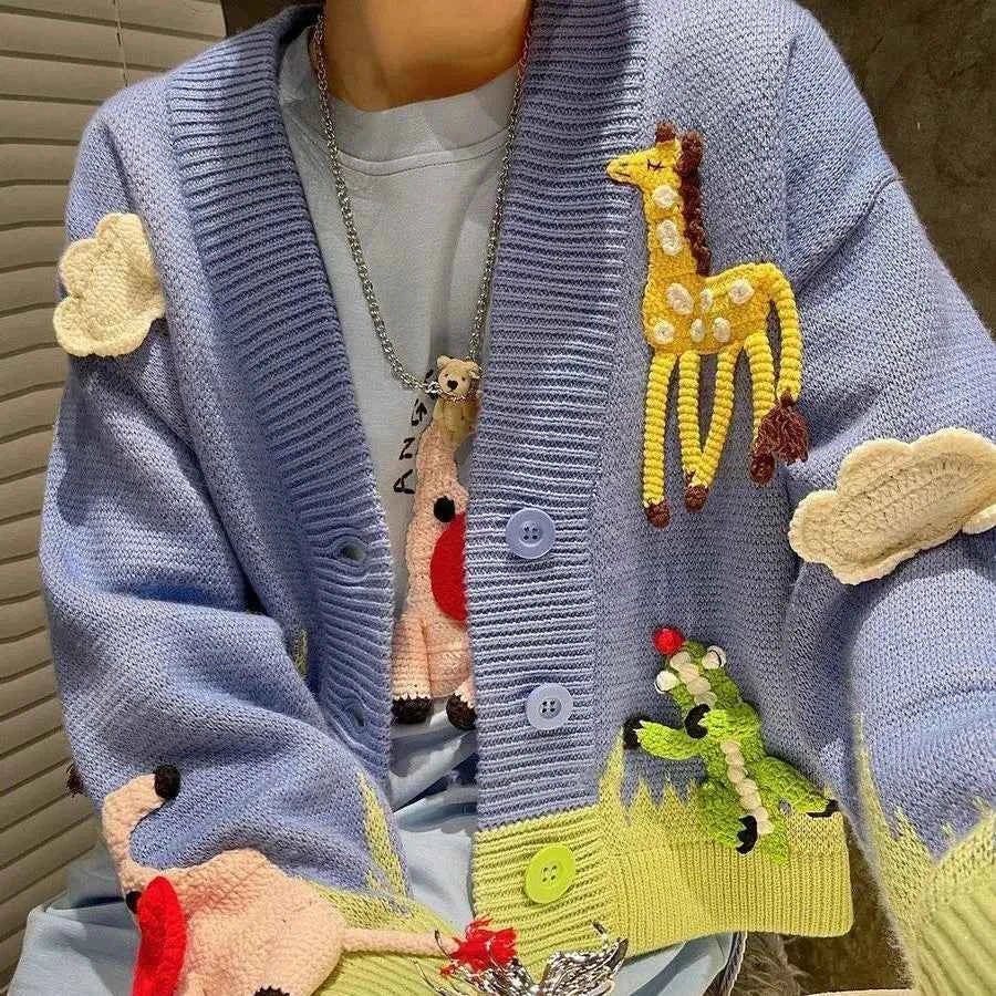 Girls Versatile Sweet V-Neck Cardigan