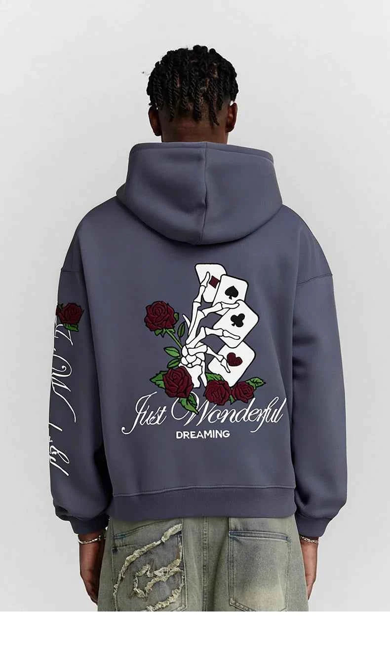 Vintage Washed Boxy Embroidered Hoodie