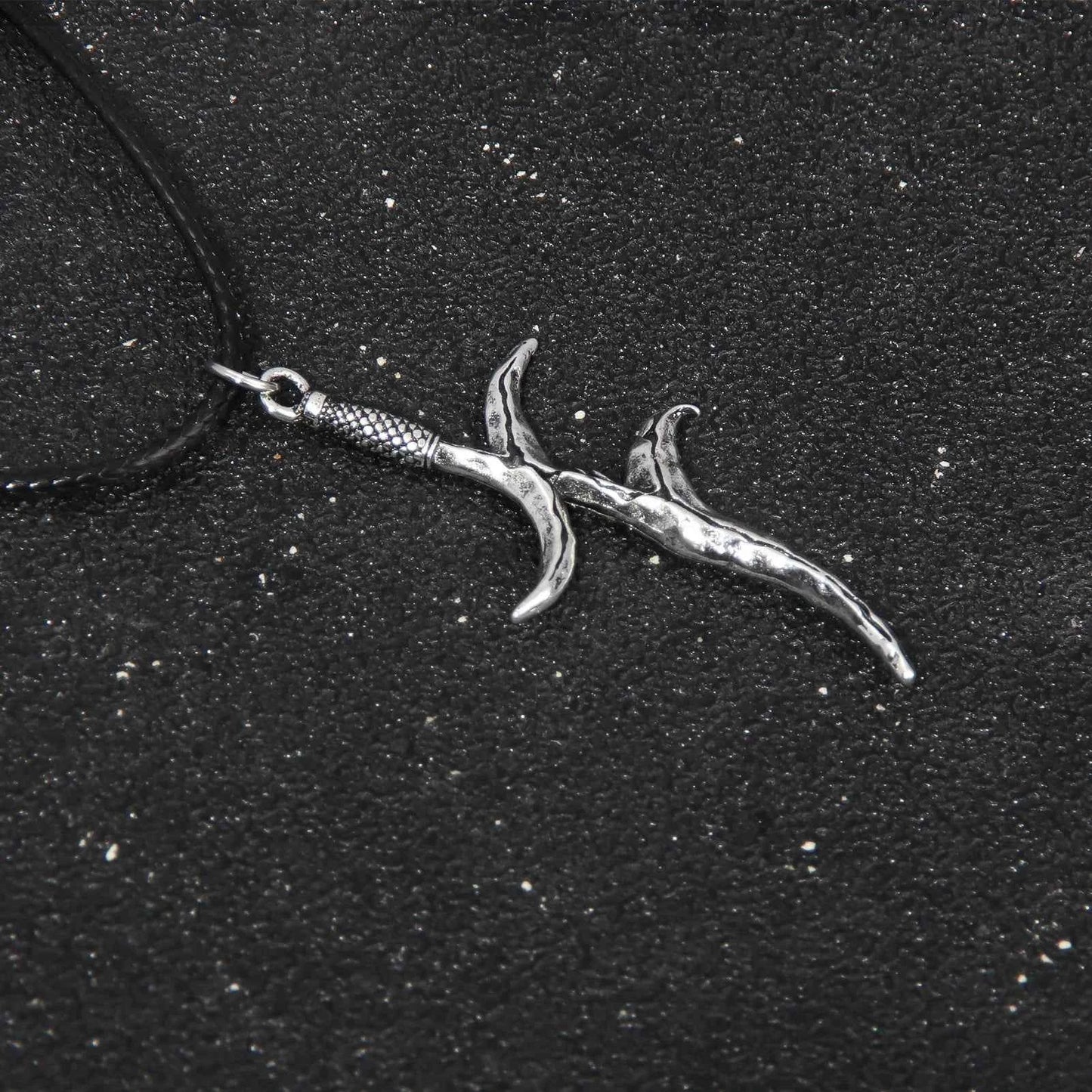 Spectral Steed Black Dagger Necklace