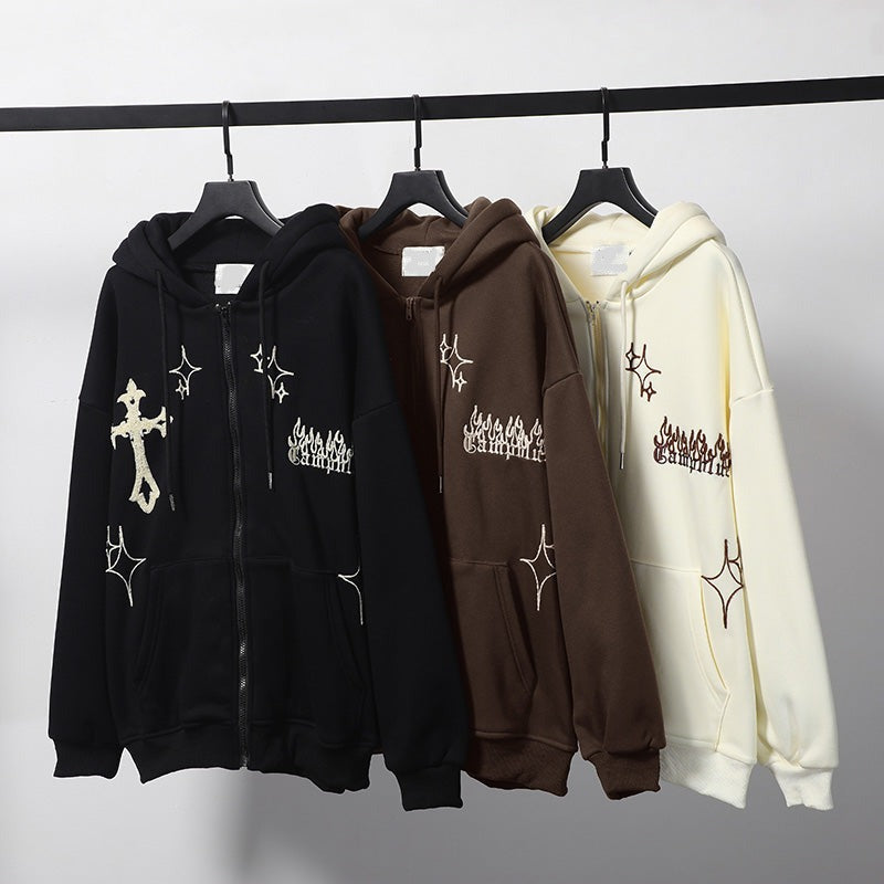 Sparks | Oversized Zipper Hoodie - Luxuryurbanwear