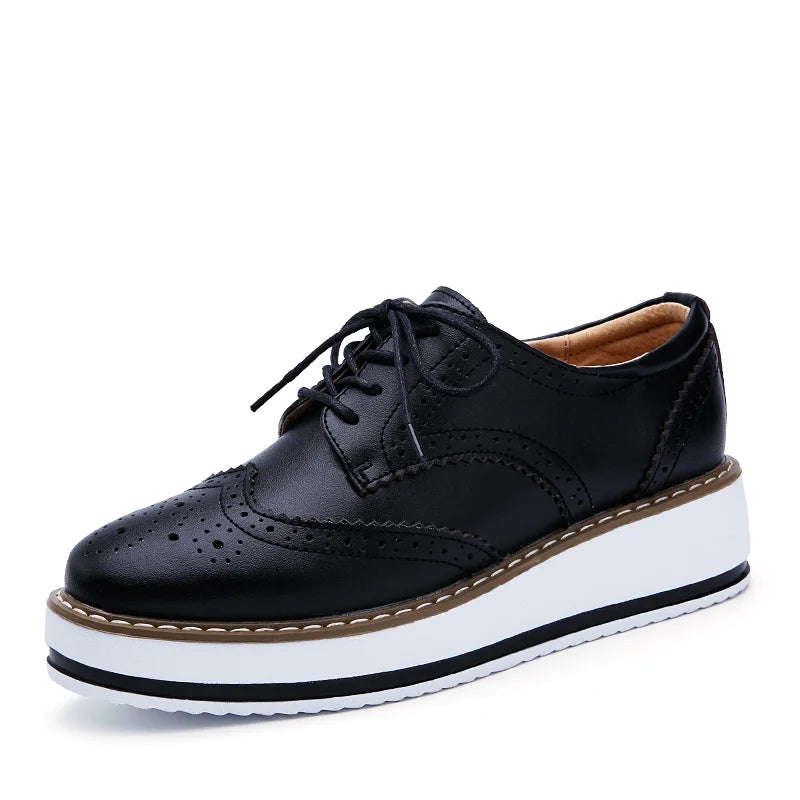 LUW Striped Platform Oxford Shoes Woman