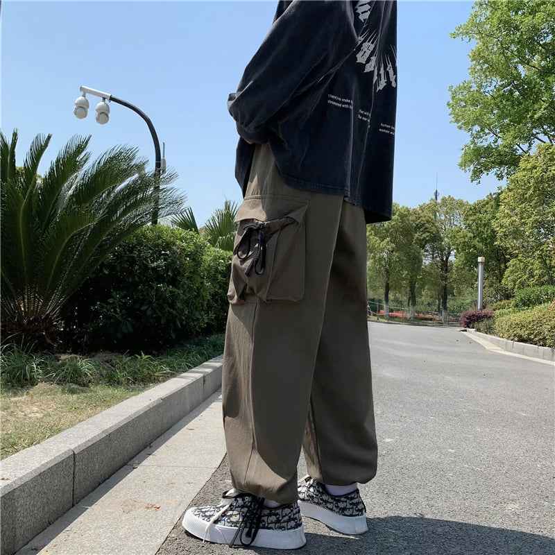 Versatile Streetwear Wide Leg Cargo Pants