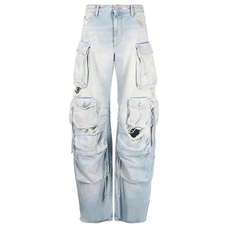 Elevated Vintage Cargo Wide Leg Jeans
