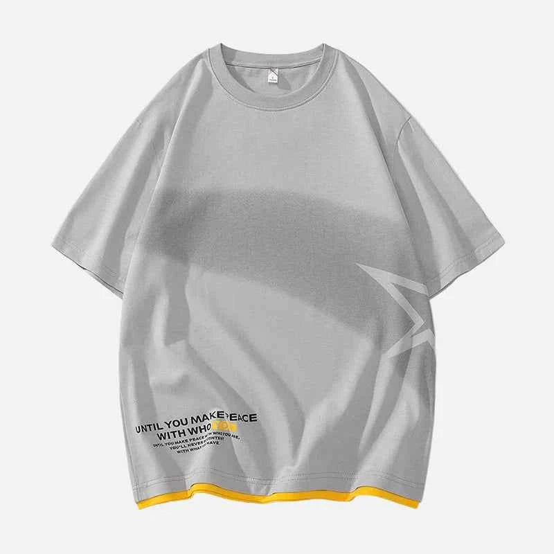 Oversized Letter Print Casual Short Sleeve T-Shirt