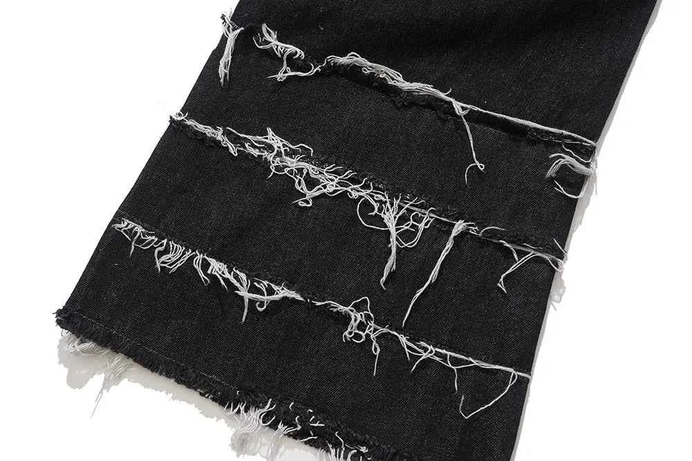 Elastic Waist Drawstring Camouflage Flare Jeans