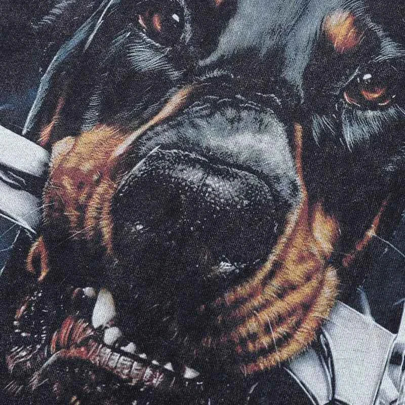 Oversized Vintage Dog Graphic T-Shirt