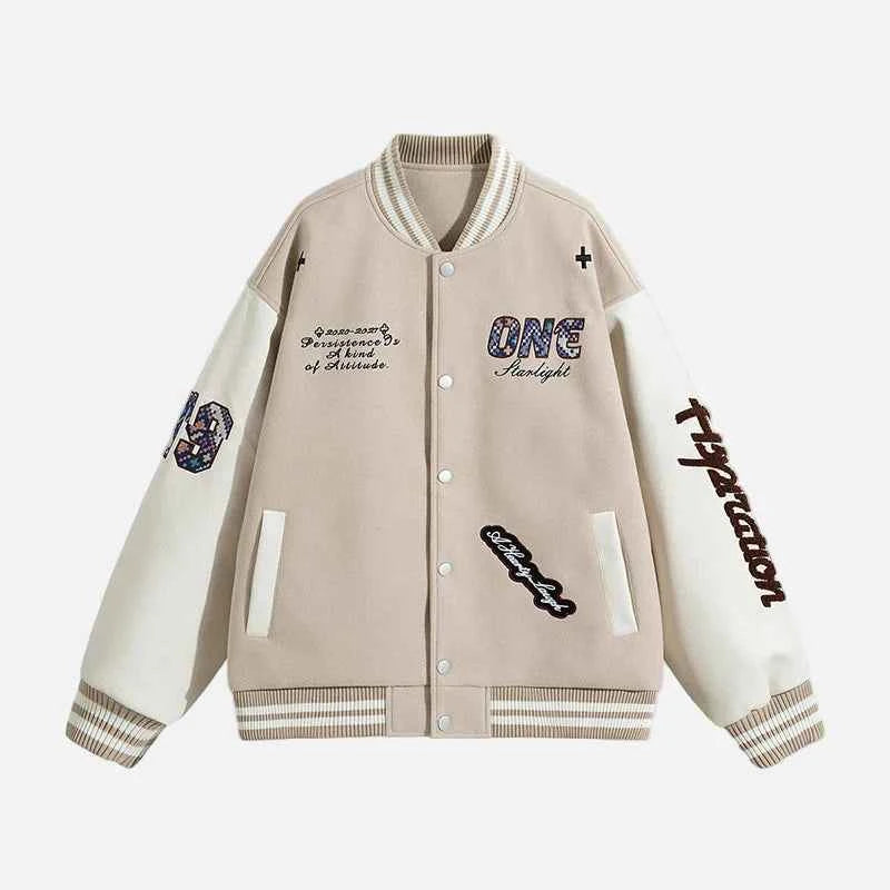 Casual Korean Style Loose Baseball Varsity Jacket
