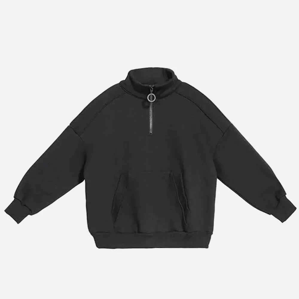 Solid Color Solid Color Half Zipper Sweatshirt