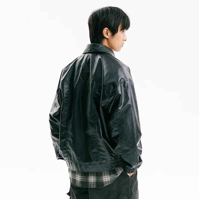 Trendy Lightweight Leather Biker Jacket