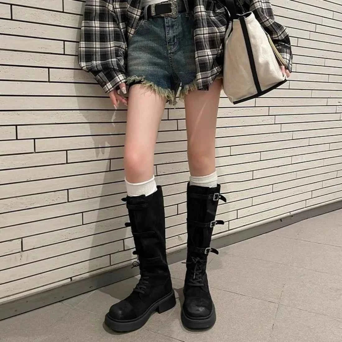 Vintage Classic Y2K Style Knee-High Boot