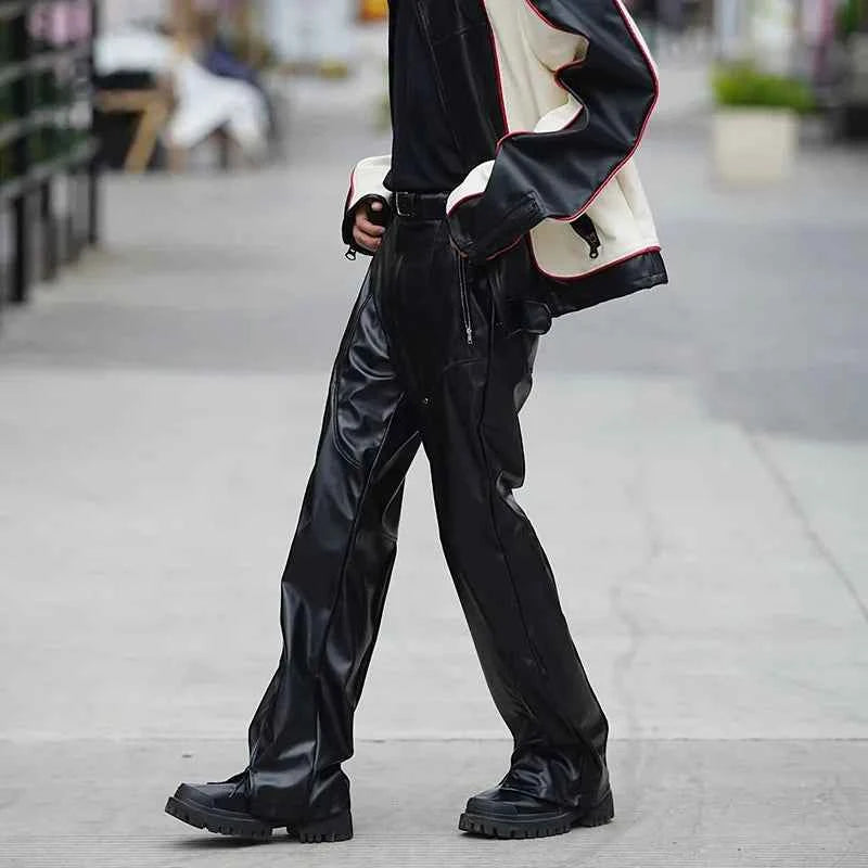 Black Waterproof Motorcycle Leather Pants
