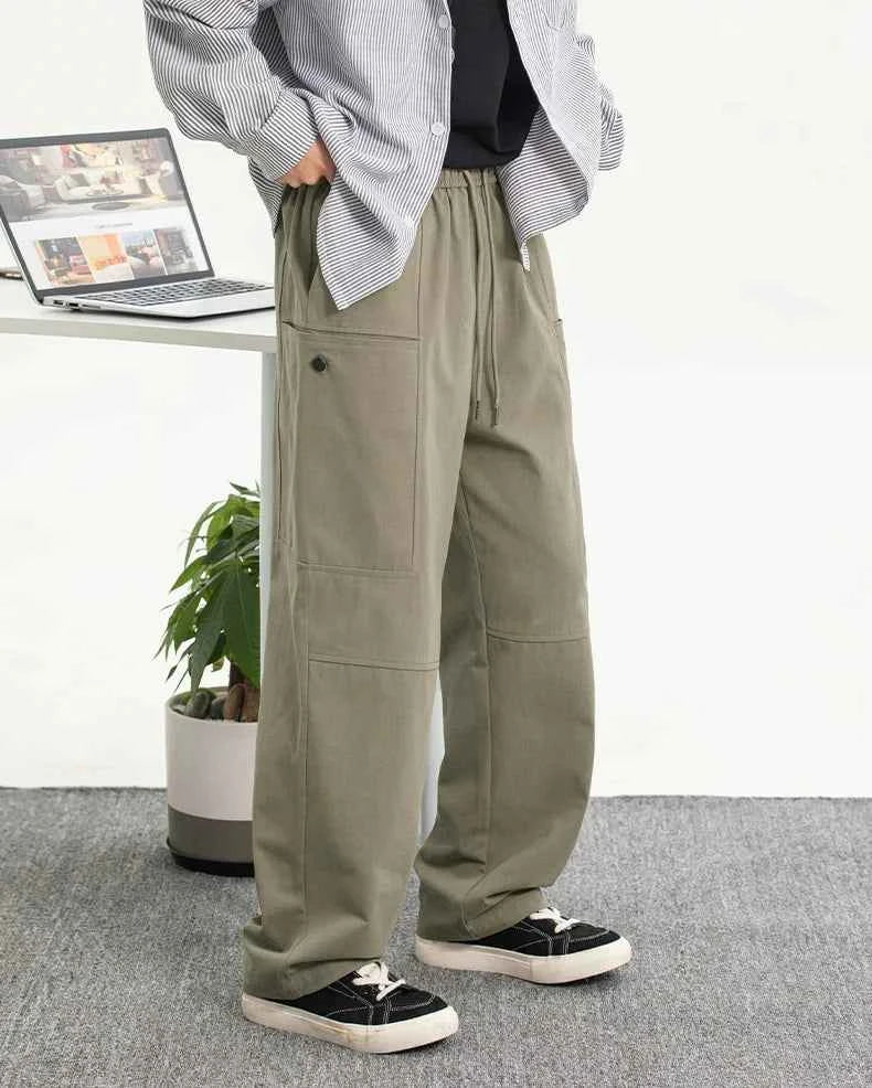 Oversized Washed Split Pocket Cargo Pants