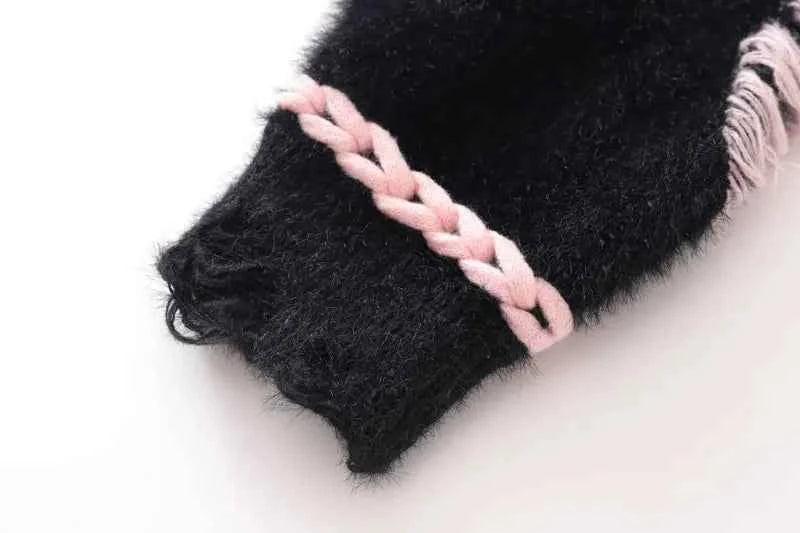 Gothic Oversized Knitted Spider Casual Cardigan