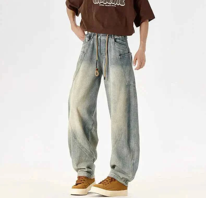 Vintage Streetwear Trendy Gradient Washed Jeans