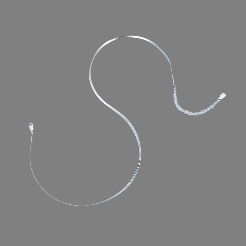 Dainty White Gold Plated Snake Chain Necklace - Luxuryurbanwear