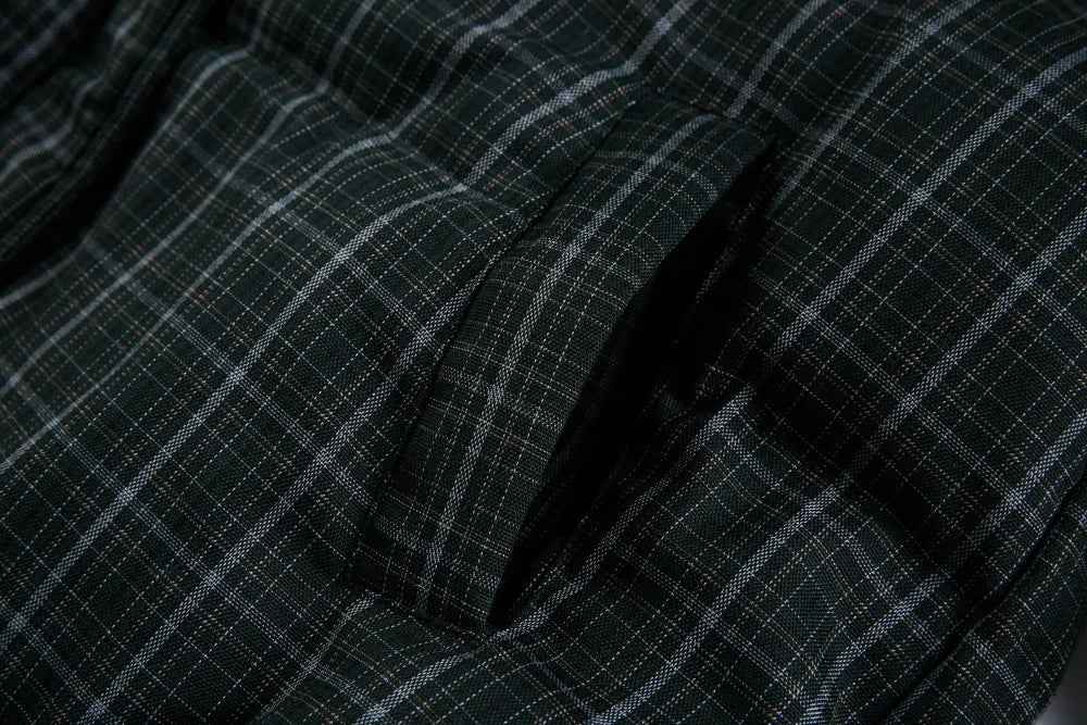 Warm Plaid Double Sided Down Puffer Jacket