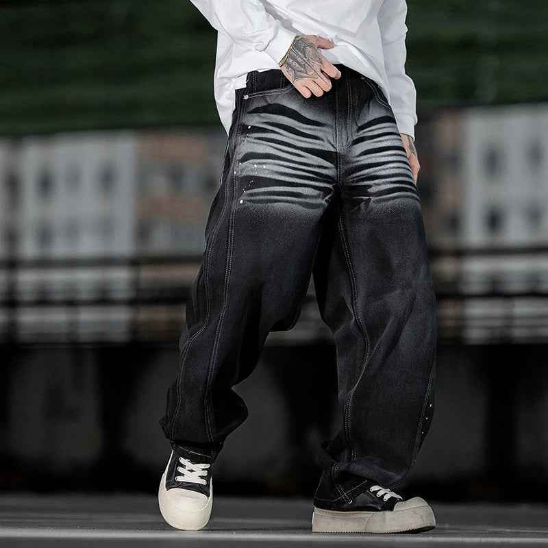 Trendy American Style High Street Graffiti Jeans