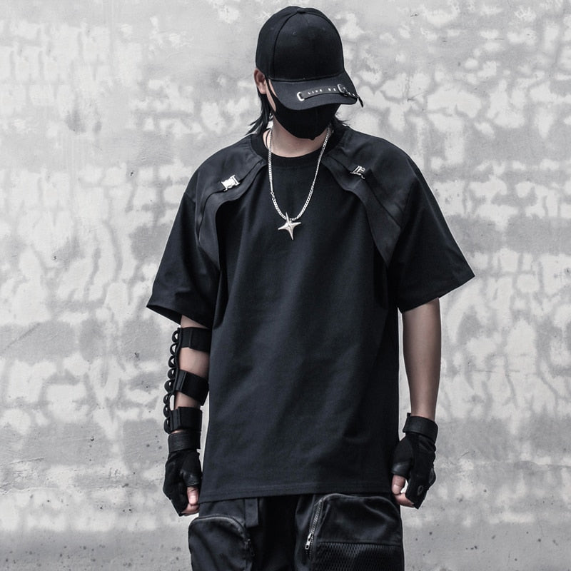 B1 Shoulder Buckle Strap T-Shirt