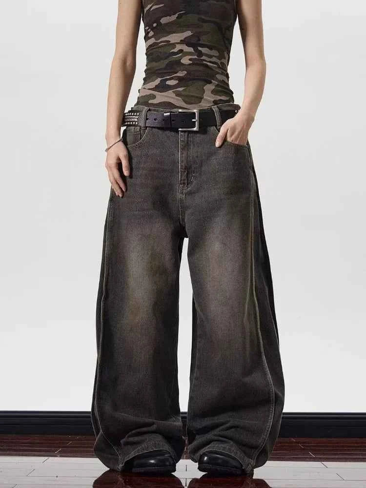 Vintage Black Washed Baggy Jeans