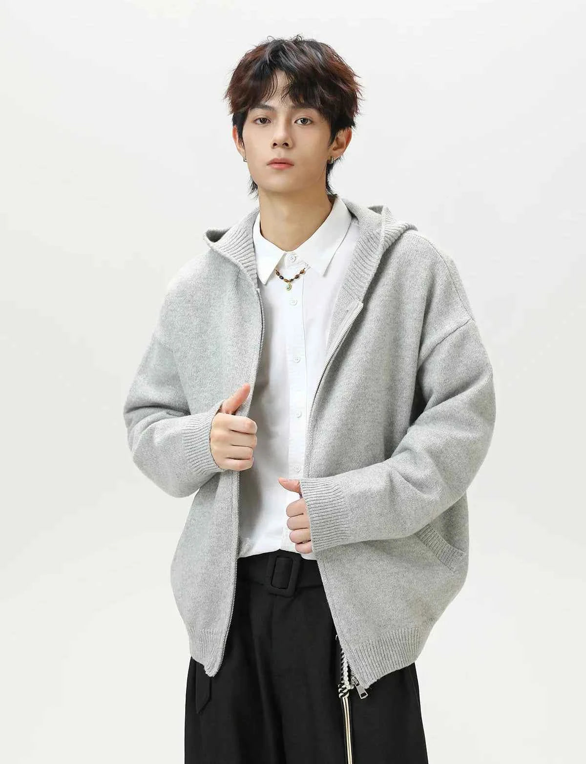 Cozy Y2K Heavyweight Cable Knit Cardigan