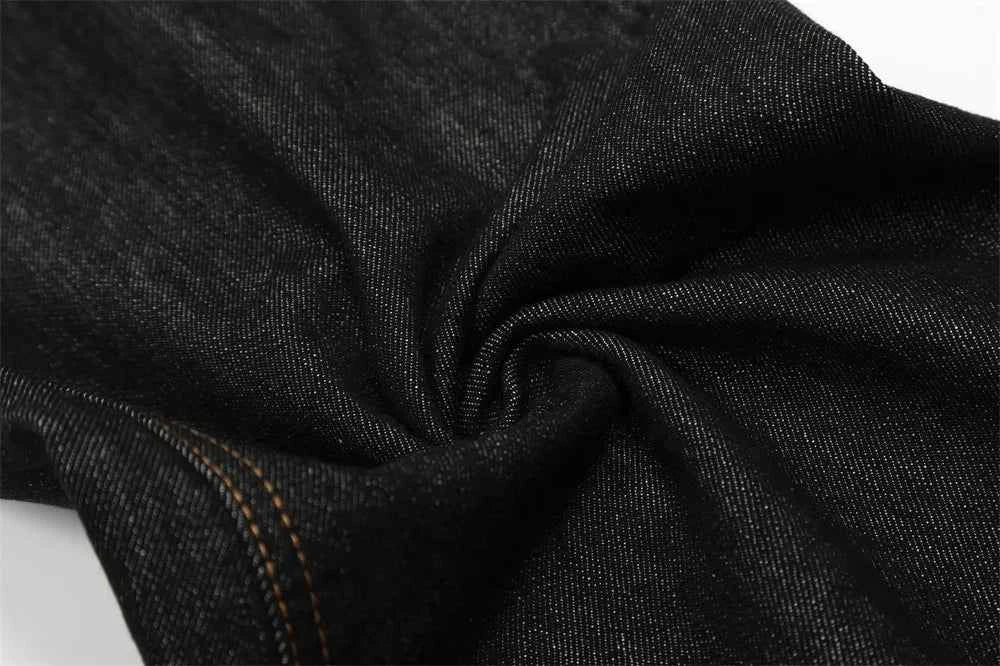 Solid Color Retro Dark Loose Wide Leg Jeans