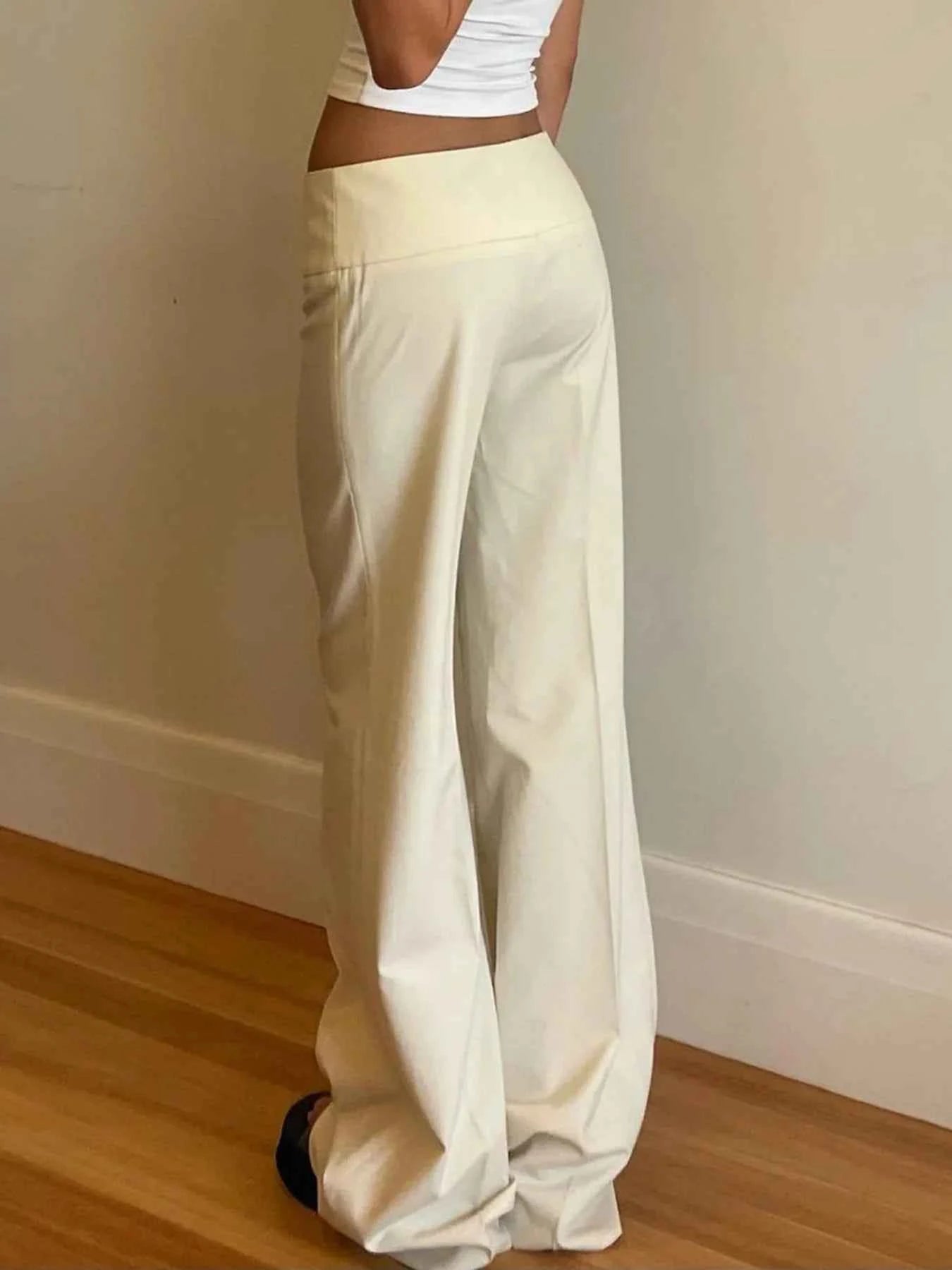 Vintage Button-Up Loose Casual Pants