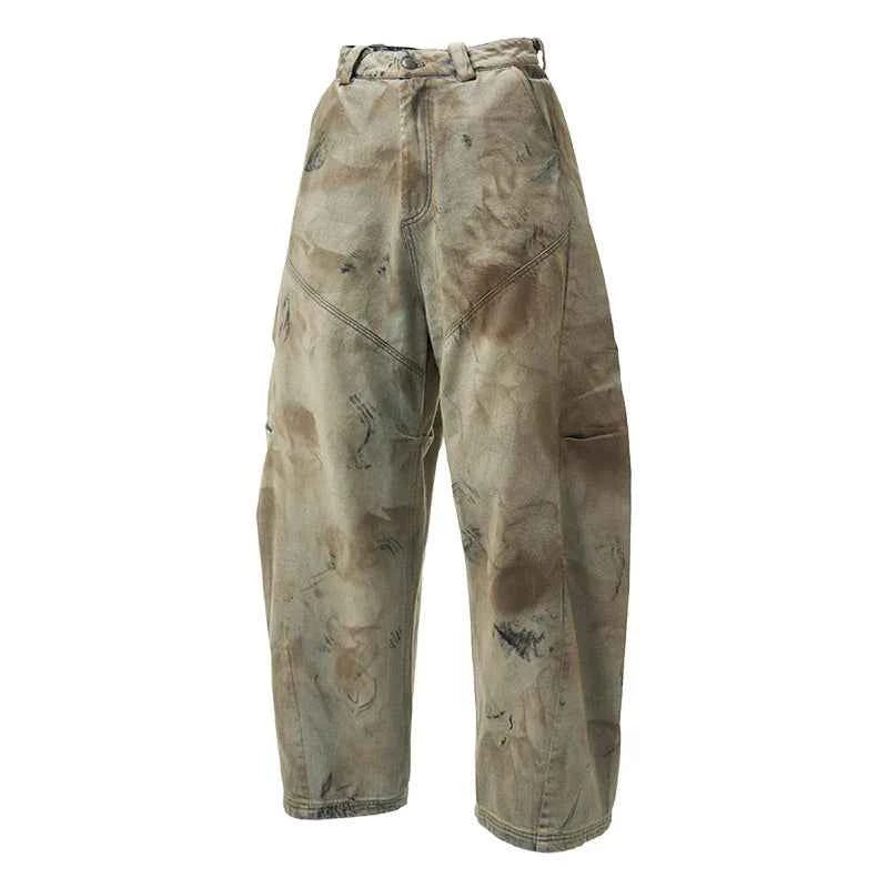Streetwear Plush High Rise Wide Leg Jeans