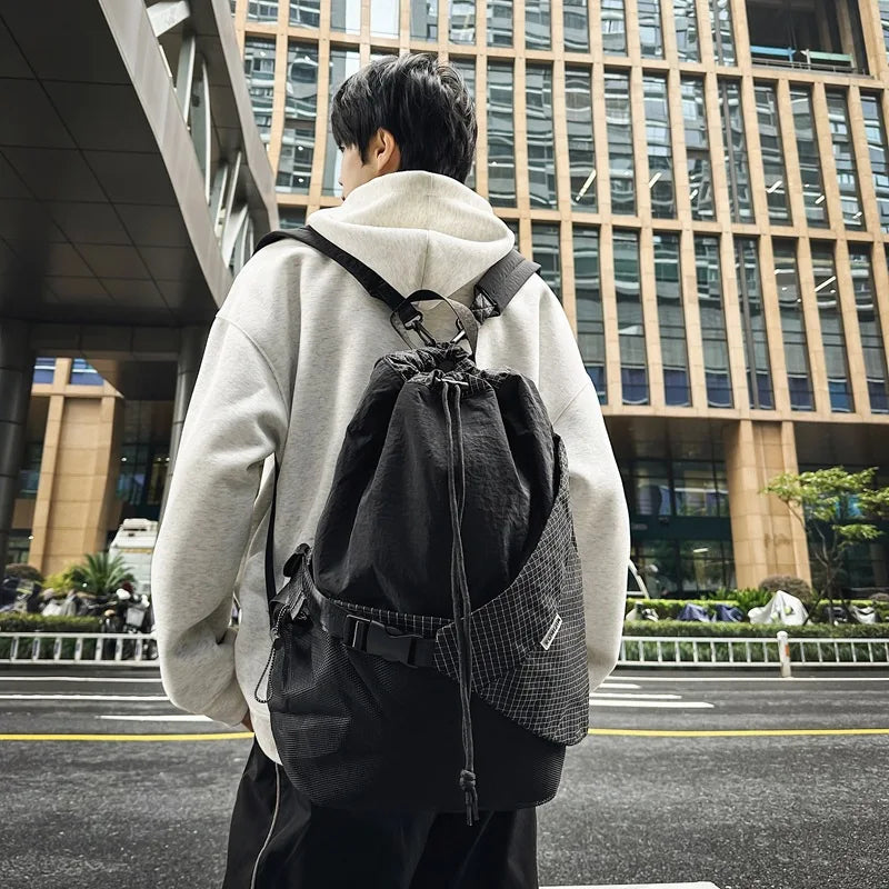 Two Tone Drawstring Backpack