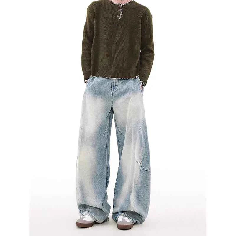 Premium Y2K Blue Oversize Hip Hop Boyfriend Jeans